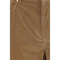 Max Mara Brown Cotton Casual Pants