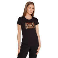 Armani Exchange Black Cotton T-Shirt