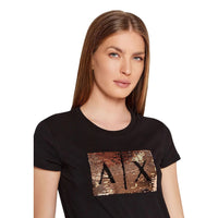 Armani Exchange Black Cotton T-Shirt