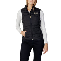 EA7 Emporio Armani Black Polyester Sleeveless Jacket