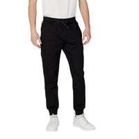 Armani Exchange Black Cotton Joggers (Workout Pants)