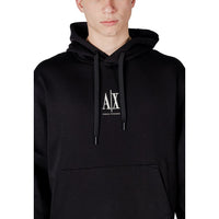 Armani Exchange Black Cotton Hoodie