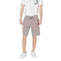 Armani Exchange Brown Cotton Bermuda Shorts