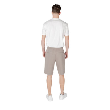 Armani Exchange Brown Cotton Bermuda Shorts