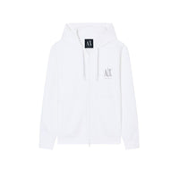 Armani Exchange White Cotton Hoodie