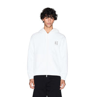 Armani Exchange White Cotton Hoodie