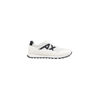 Armani Exchange Black And White Polyester Athletic Sneakers