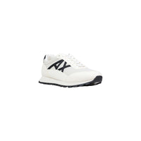 Armani Exchange Black And White Polyester Athletic Sneakers