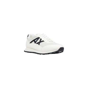 Armani Exchange Black And White Polyester Athletic Sneakers
