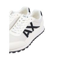 Armani Exchange Black And White Polyester Athletic Sneakers