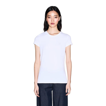 Armani Exchange White Cotton T-Shirt