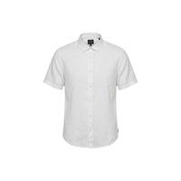 Armani Exchange White Linen Shortsleeve Shirt