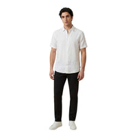 Armani Exchange White Linen Shortsleeve Shirt