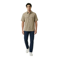 Armani Exchange Beige Cotton Shortsleeve Shirt
