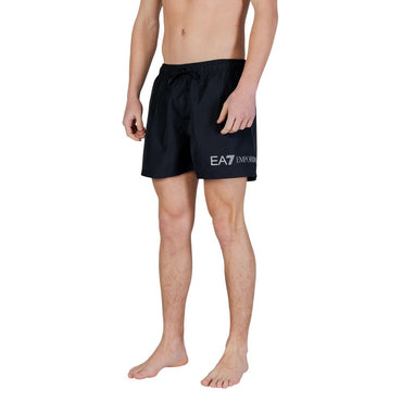 EA7 Emporio Armani Bicolor Polyester Swim Shorts
