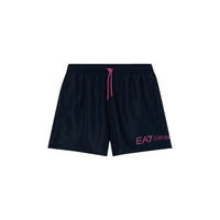 EA7 Emporio Armani Blue Polyester Swim Shorts