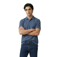 Armani Exchange Blue Cotton Polo Shirt