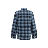 Off-White Blue Cotton Full-Length Jacket