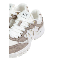 Armani Exchange Brown Polyamide Athletic Sneakers