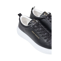 Armani Exchange Black Leather Low Top Sneakers