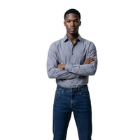 Armani Exchange Blue Polyester Dress Shirt