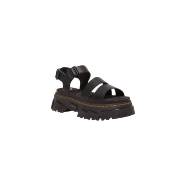Dr. Martens Black Leather Flat Sandals