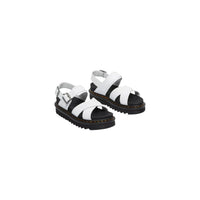 Dr. Martens White Leather Strap-On Sandals