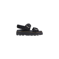 Dr. Martens Black Leather Flat Sandals