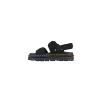 Dr. Martens Black Leather Flat Sandals