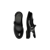 Dr. Martens Black Leather Flat Sandals