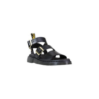 Dr. Martens Black Leather Flat Sandals