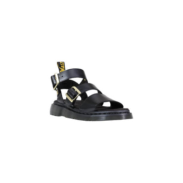 Dr. Martens Black Leather Flat Sandals