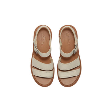 Timberland Beige Leather Platform Sandals