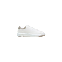 Armani Exchange Cream Leather Low Top Sneakers