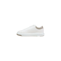 Armani Exchange Cream Leather Low Top Sneakers