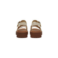 Timberland Beige Leather Platform Sandals