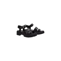 Timberland Black Leather Platform Sandals
