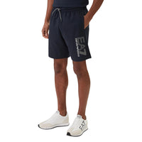 EA7 Emporio Armani Blue Cotton Bermuda Shorts