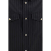 Versace Black Wool Oves Aries Shirt