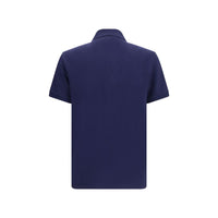 Versace Blue Cotton Polo Shirt