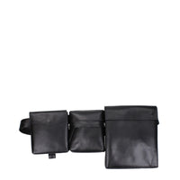 The Attico Black Leather Backpack