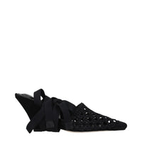 Jacquemus Black Fabric Strap-On Sandals