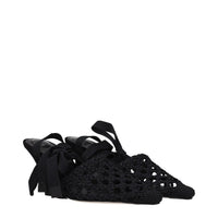 Jacquemus Black Fabric Strap-On Sandals