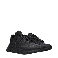 Versace Black Fabric Athletic Sneakers
