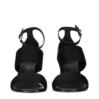 Max Mara Black Fabric Platform Sandals