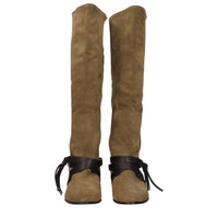 Isabel Marant Green Leather Over The Knee