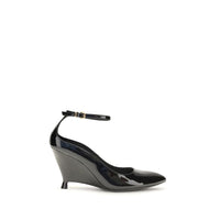 PINKO Black Calf Leather Bos Taurus Platform Pumps