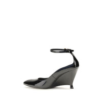 PINKO Black Calf Leather Bos Taurus Platform Pumps