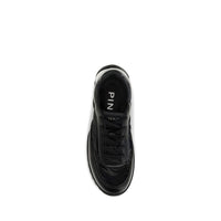 PINKO Black Fabric Low Top Sneakers