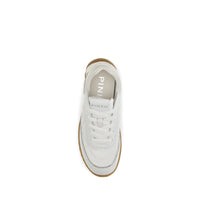 PINKO White Fabric Low Top Sneakers